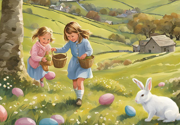 Children in the Dales celebrating Easter